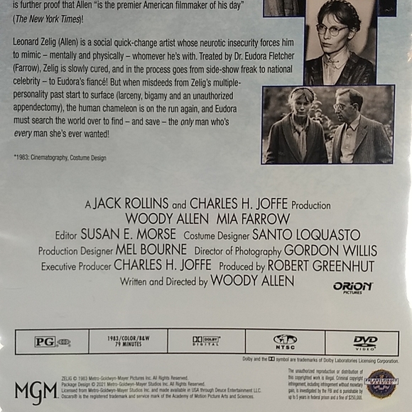 Zelig, Factory Sealed DVD - Picture 5 of 7